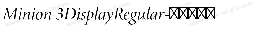 Minion 3DisplayRegular字体转换
